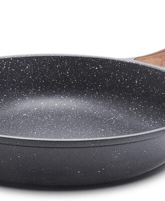 SENSARTE 12.5 Inch Nonstick Frying Pan Skillet, Swiss Granite Coating Omelette Pan, Healthy Stone Cookware, PFOA Free