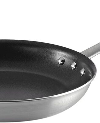 Tramontina Professional 12-Inch Non Stick Large Frying Pan, Heavy-Gauge Aluminum Skillet with Reinforced Nonstick Coating, Red Handle, Dishwasher and Oven Safe